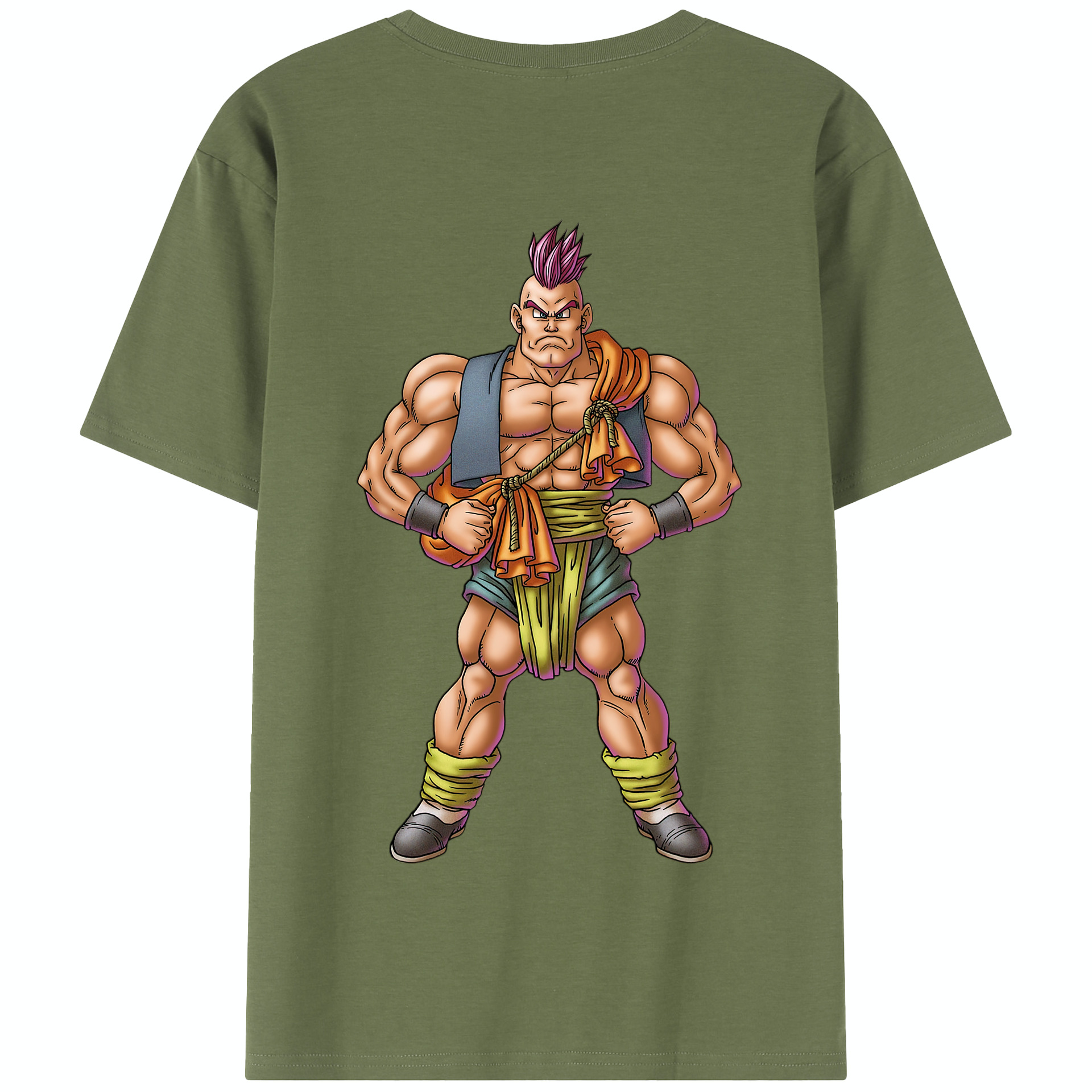 （画像用） ドラゴンクエスト Doragon Kuesuto Dragon Quest 綿100％半袖Tシャツ（背面プリント）